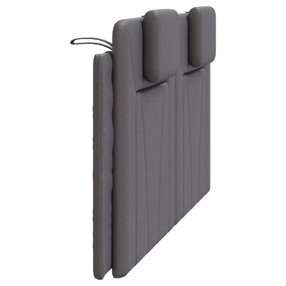 Hoofdbordkussen 160 cm kunstleer grijs
