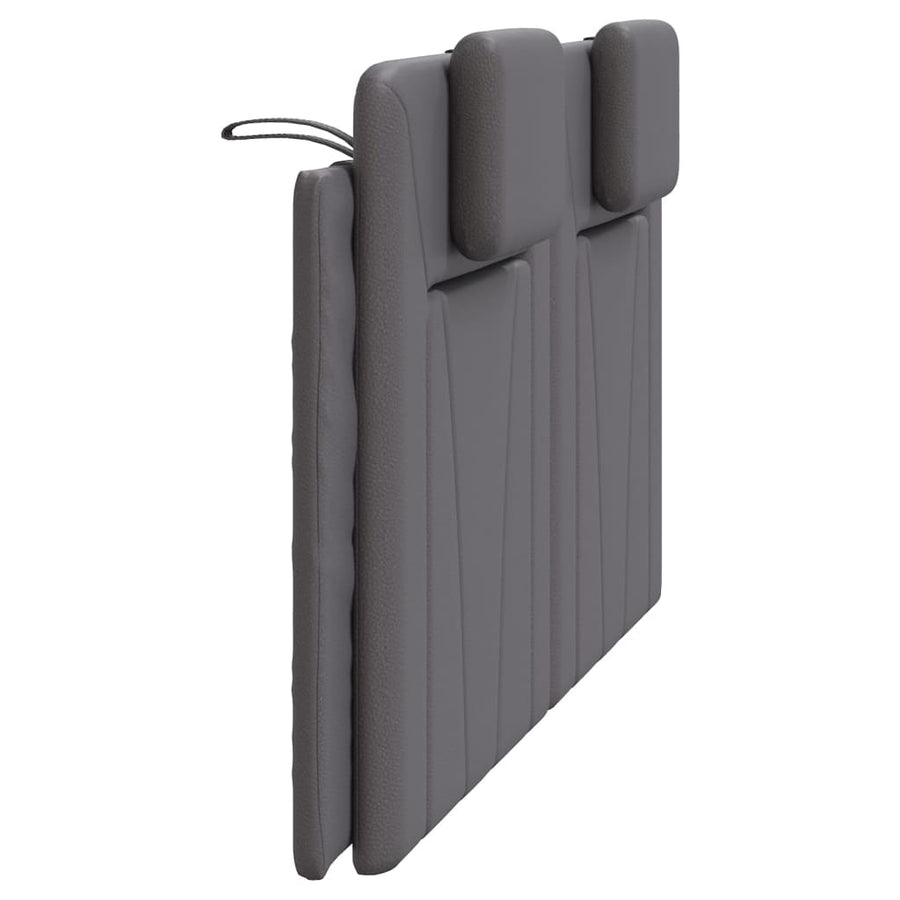 Hoofdbordkussen 160 cm kunstleer grijs