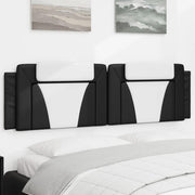 Headboard cushion "Viana" 180 cm artificial leather black and white