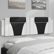 Headboard Cushion "Viana" 180 cm faux leather white and black