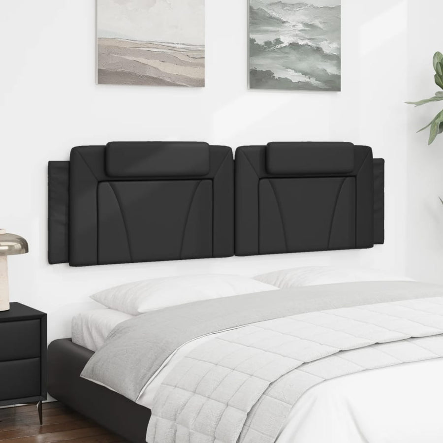 Hoofdbordkussen "Viana" 183 cm kunstleer zwart