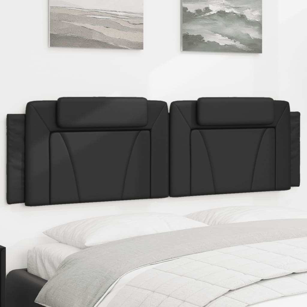 Hoofdbordkussen "Viana" 183 cm kunstleer zwart
