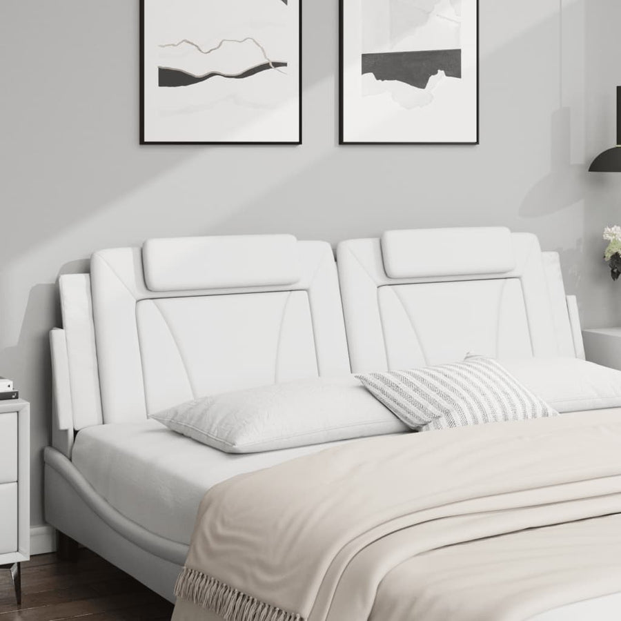 Hoofdbordkussen "Viana" 183 cm kunstleer wit