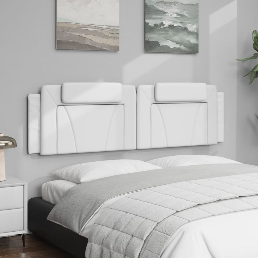 Hoofdbordkussen "Viana" 183 cm kunstleer wit