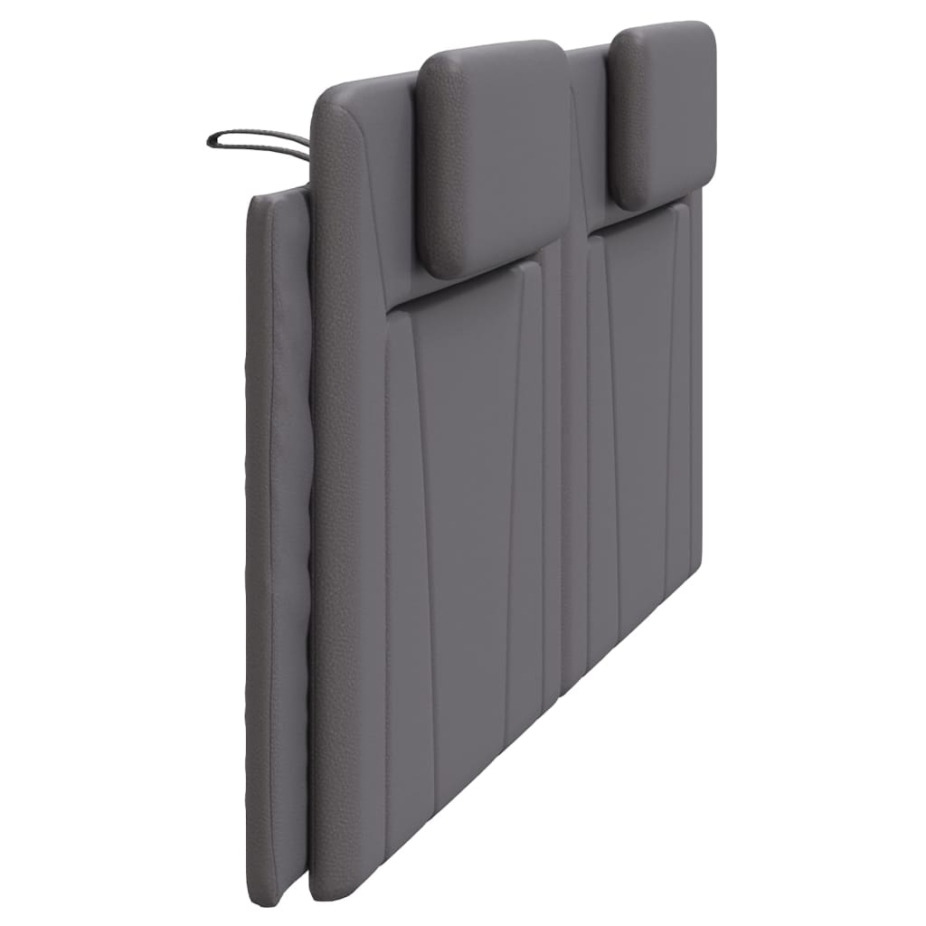 Hoofdbordkussen Kunstleer Grijs 200 cm
