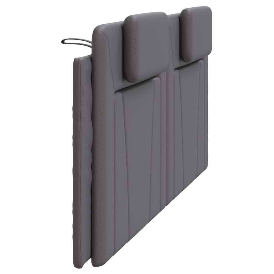 Hoofdbordkussen Kunstleer Grijs 200 cm