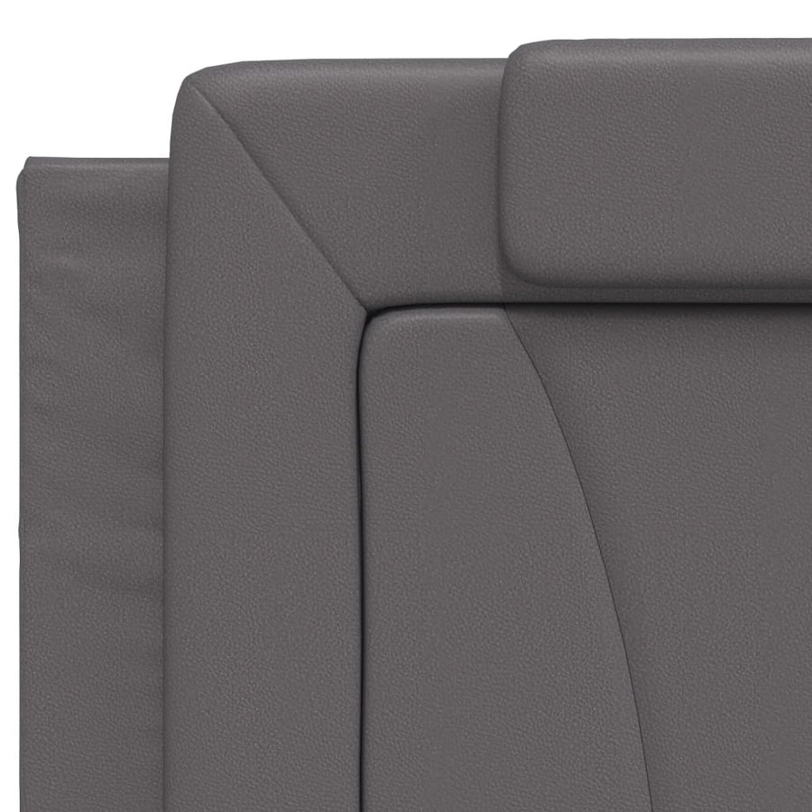 Hoofdbordkussen Kunstleer Grijs 200 cm