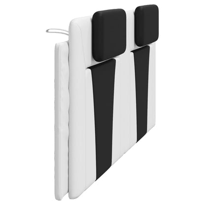 Hoofdbordkussen "Viana" 200 cm kunstleer wit en zwart