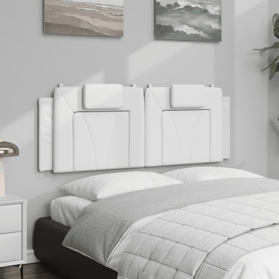 Hoofdbordkussen "Viana" 152 cm kunstleer wit