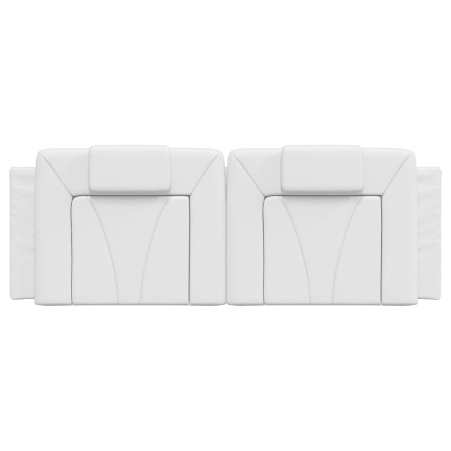 Hoofdbordkussen "Viana" 152 cm kunstleer wit
