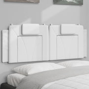 Hoofdbordkussen 152 cm kunstleer wit