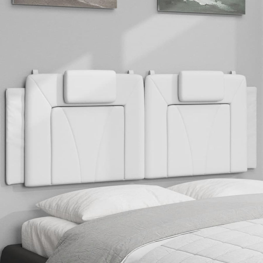Hoofdbordkussen "Viana" 152 cm kunstleer wit