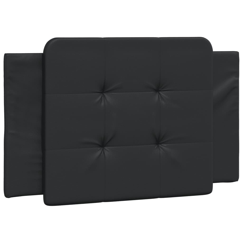 Hoofdbordkussen 80 cm kunstleer zwart