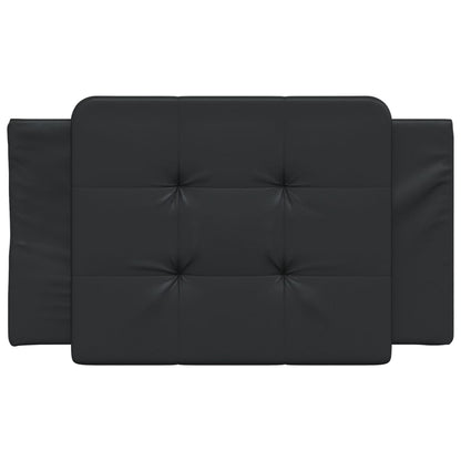 Hoofdbordkussen 80 cm kunstleer zwart
