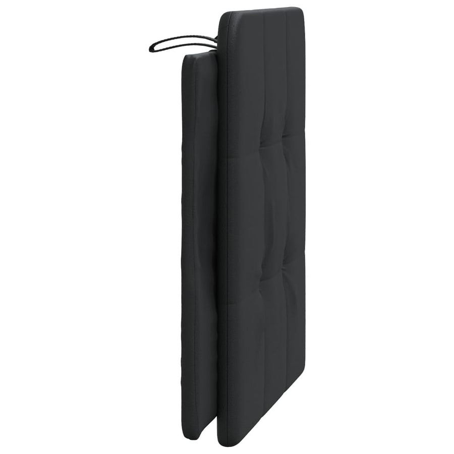 Hoofdbordkussen 80 cm kunstleer zwart