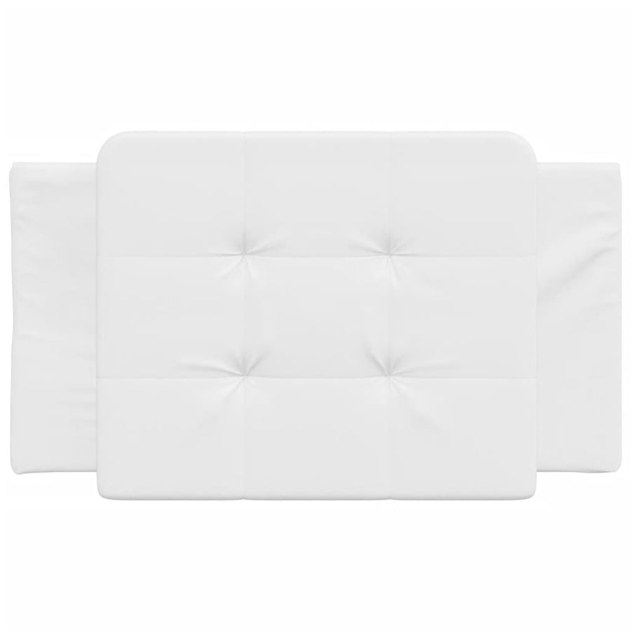 Hoofdbordkussen 80 cm kunstleer wit