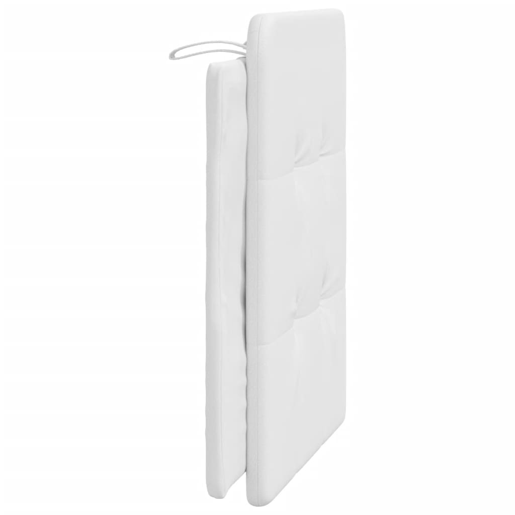 Hoofdbordkussen 80 cm kunstleer wit