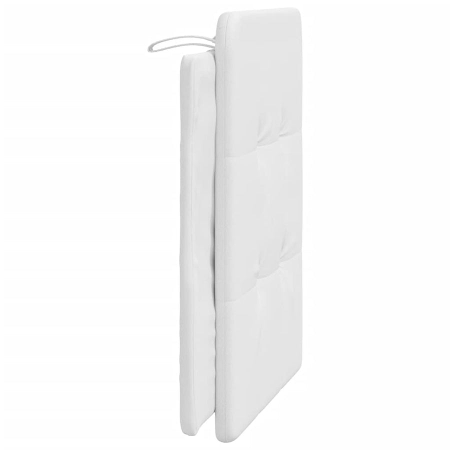 Hoofdbordkussen 80 cm kunstleer wit