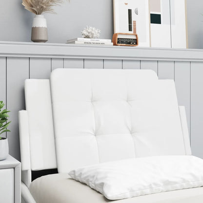 Hoofdbordkussen 80 cm kunstleer wit
