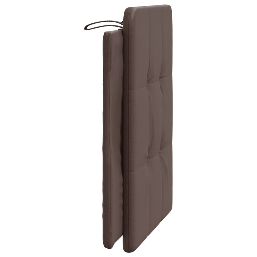 Hoofdbordkussen 80 cm kunstleer bruin