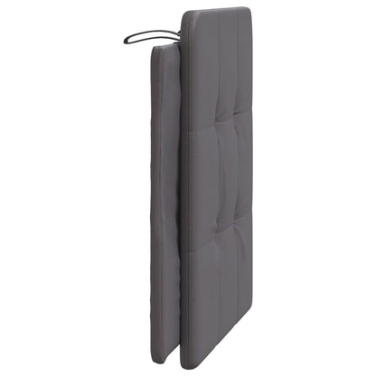 Hoofdbordkussen 80 cm kunstleer grijs
