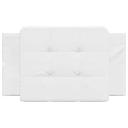 Hoofdbordkussen 90 cm kunstleer wit