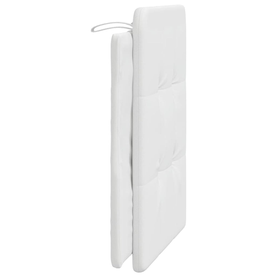 Hoofdbordkussen 90 cm kunstleer wit