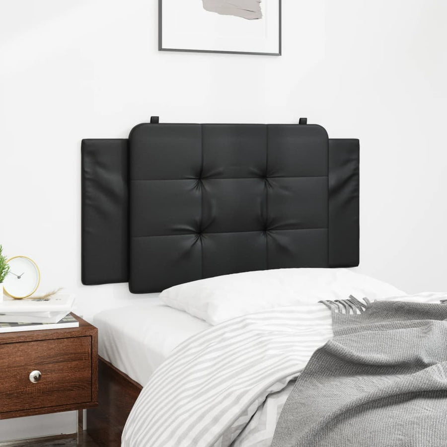 Hoofdbordkussen 100 cm kunstleer zwart