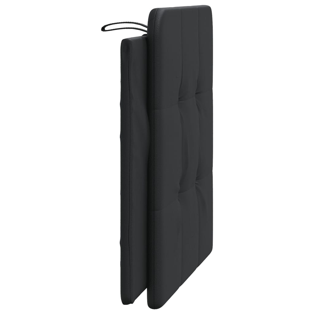 Hoofdbordkussen 100 cm kunstleer zwart