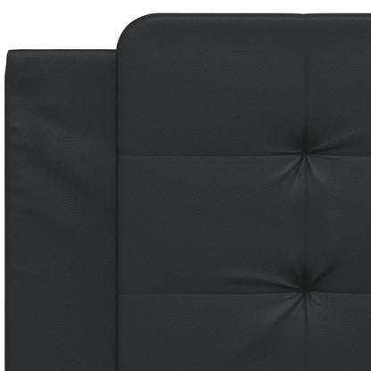 Hoofdbordkussen 100 cm kunstleer zwart
