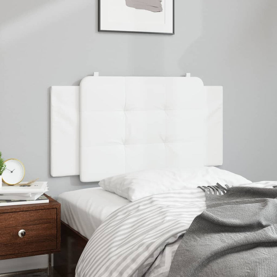 Hoofdbordkussen 100 cm kunstleer wit