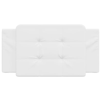 Hoofdbordkussen 100 cm kunstleer wit