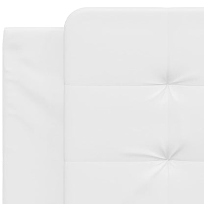 Hoofdbordkussen 100 cm kunstleer wit