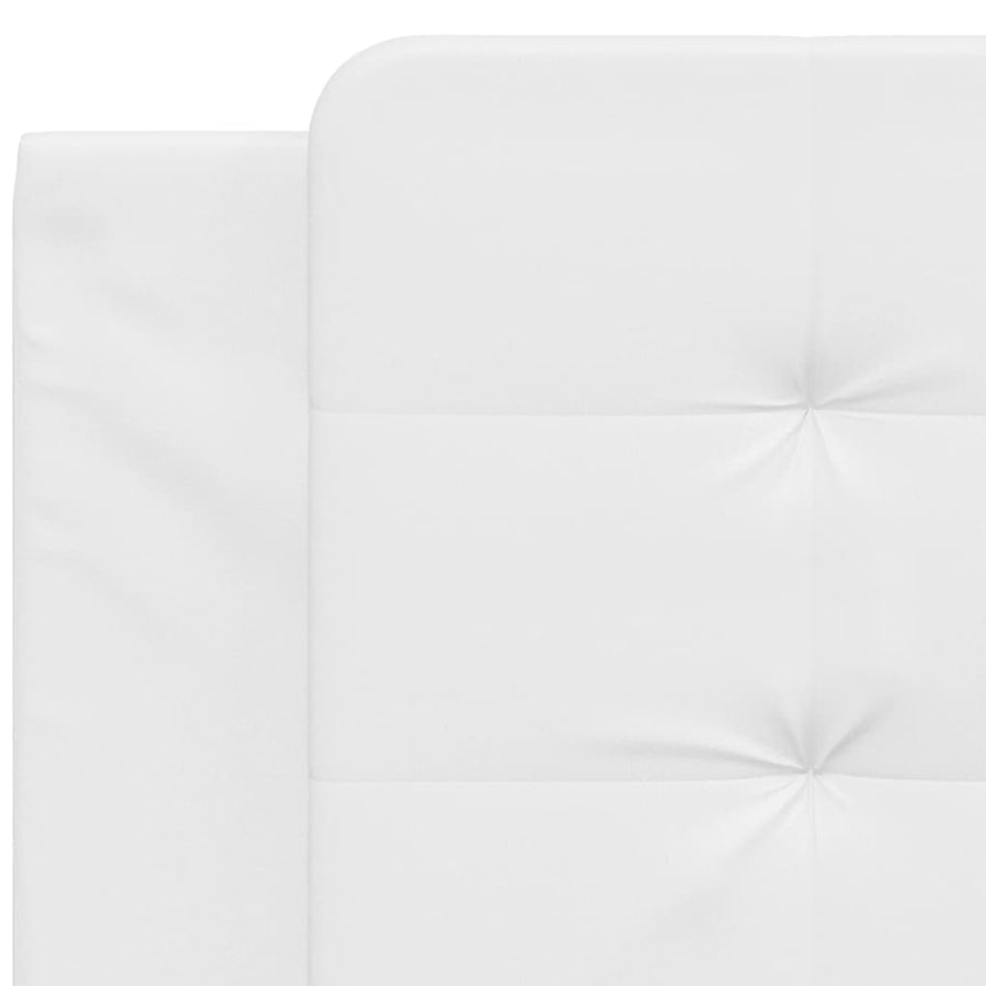 Hoofdbordkussen 100 cm kunstleer wit