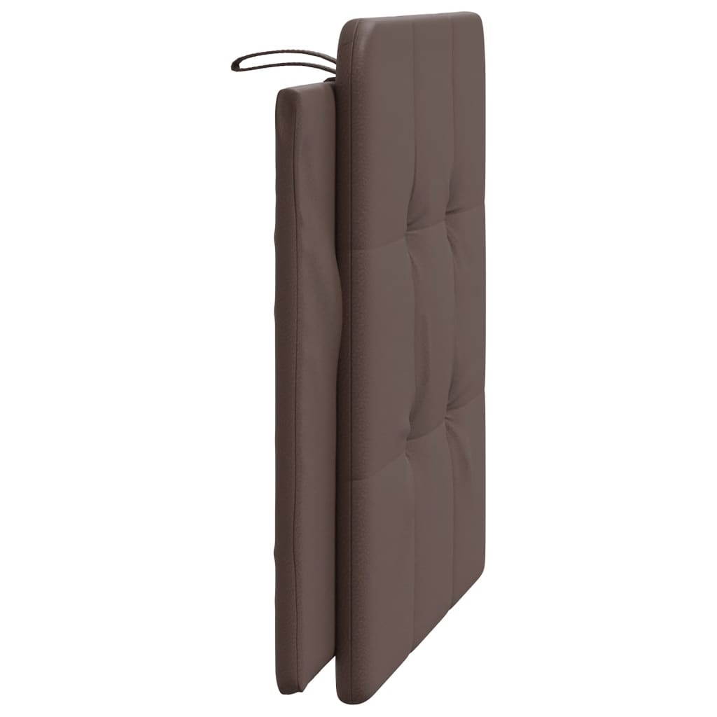 Hoofdbordkussen 100 cm kunstleer bruin
