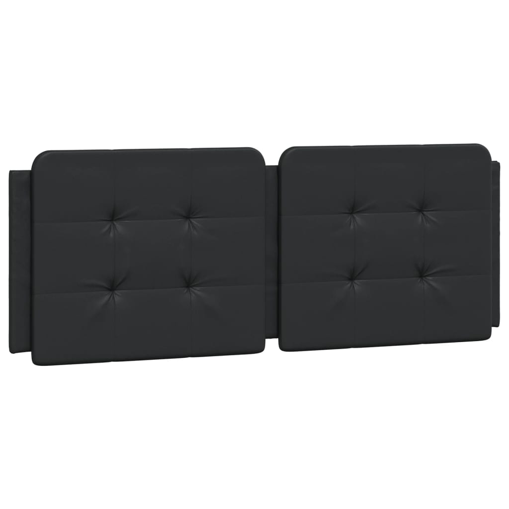 Hoofdbordkussen 120 cm kunstleer zwart