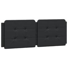 Hoofdbordkussen 120 cm kunstleer zwart