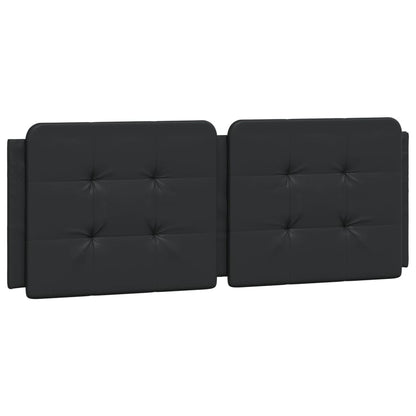 Hoofdbordkussen 120 cm kunstleer zwart