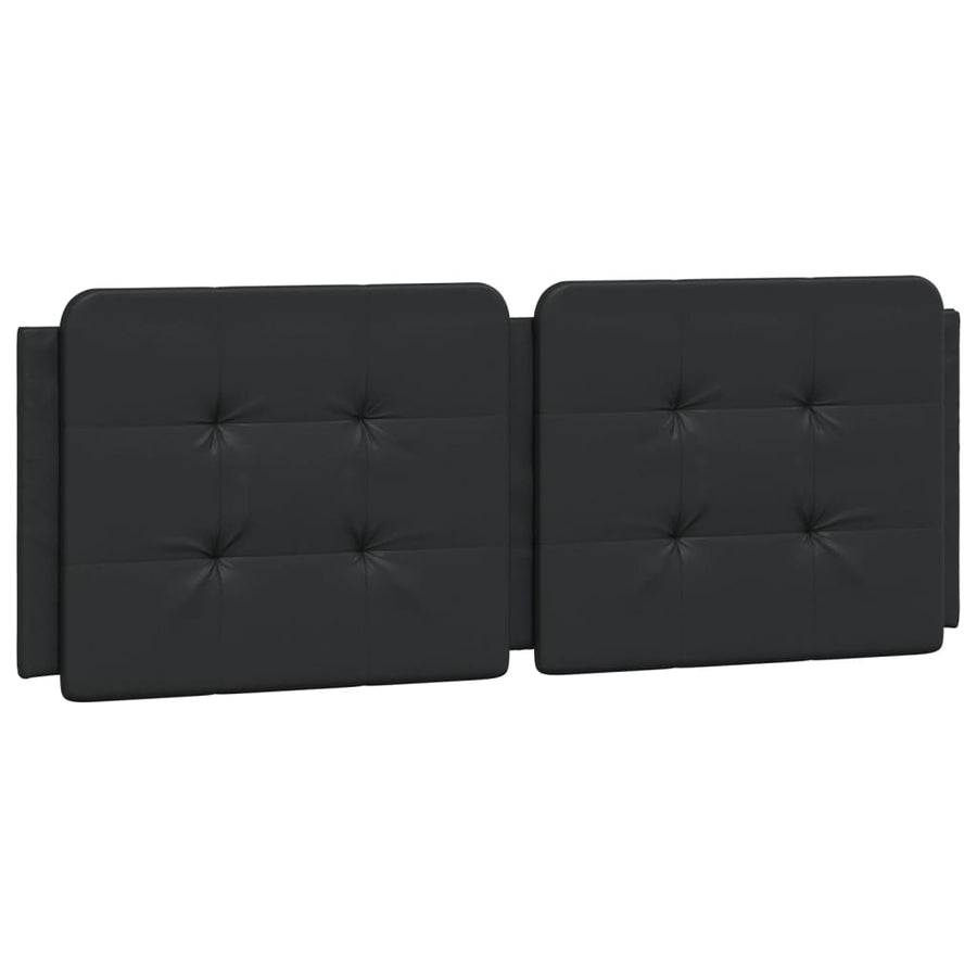 Hoofdbordkussen 120 cm kunstleer zwart