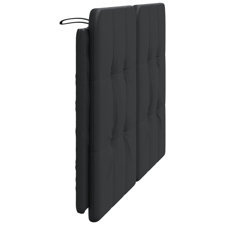 Hoofdbordkussen 120 cm kunstleer zwart