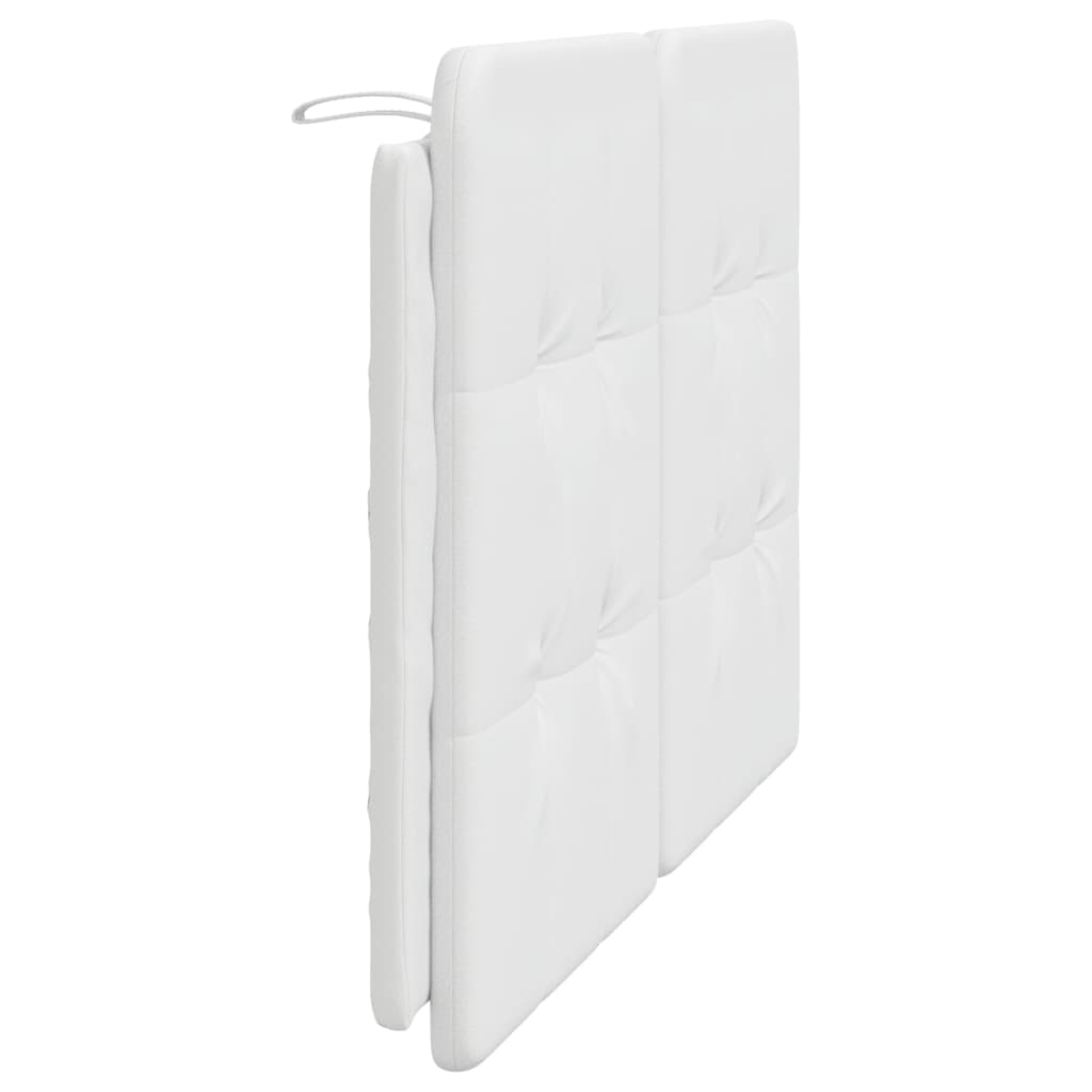 Hoofdbordkussen 120 cm kunstleer wit