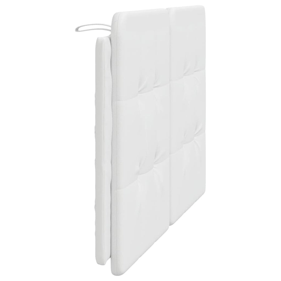 Hoofdbordkussen 120 cm kunstleer wit