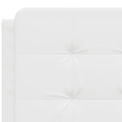 Hoofdbordkussen 120 cm kunstleer wit