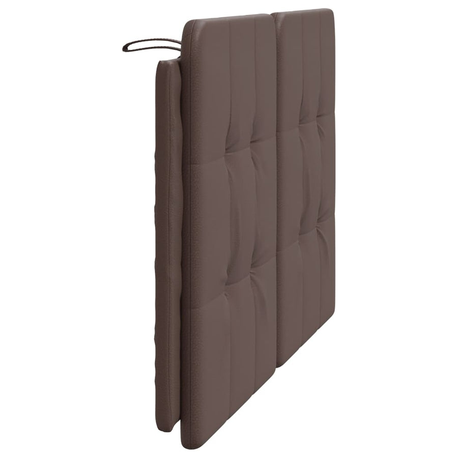 Hoofdbordkussen 120 cm kunstleer bruin