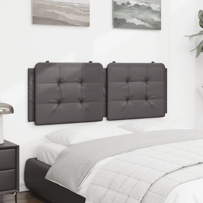 Hoofdbordkussen 120 cm kunstleer grijs
