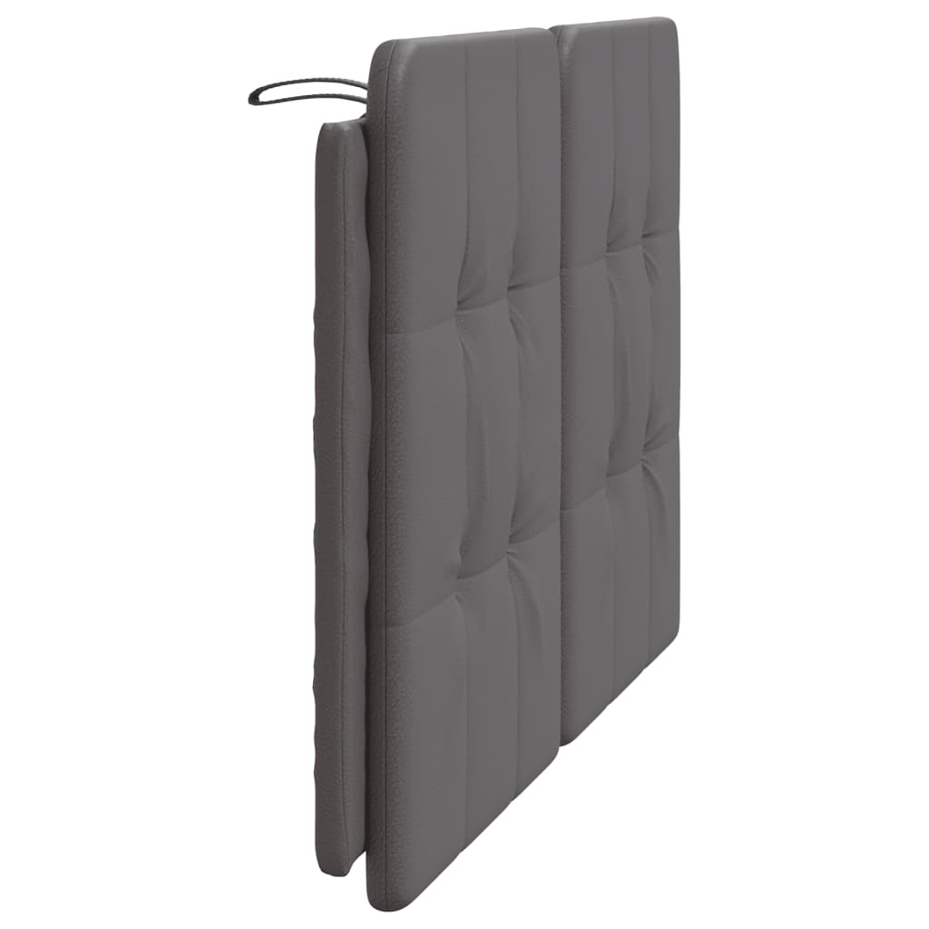 Hoofdbordkussen 120 cm kunstleer grijs