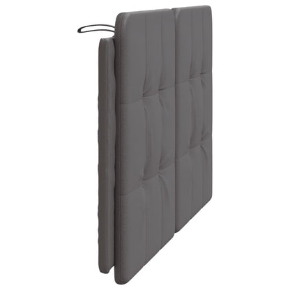 Hoofdbordkussen 120 cm kunstleer grijs