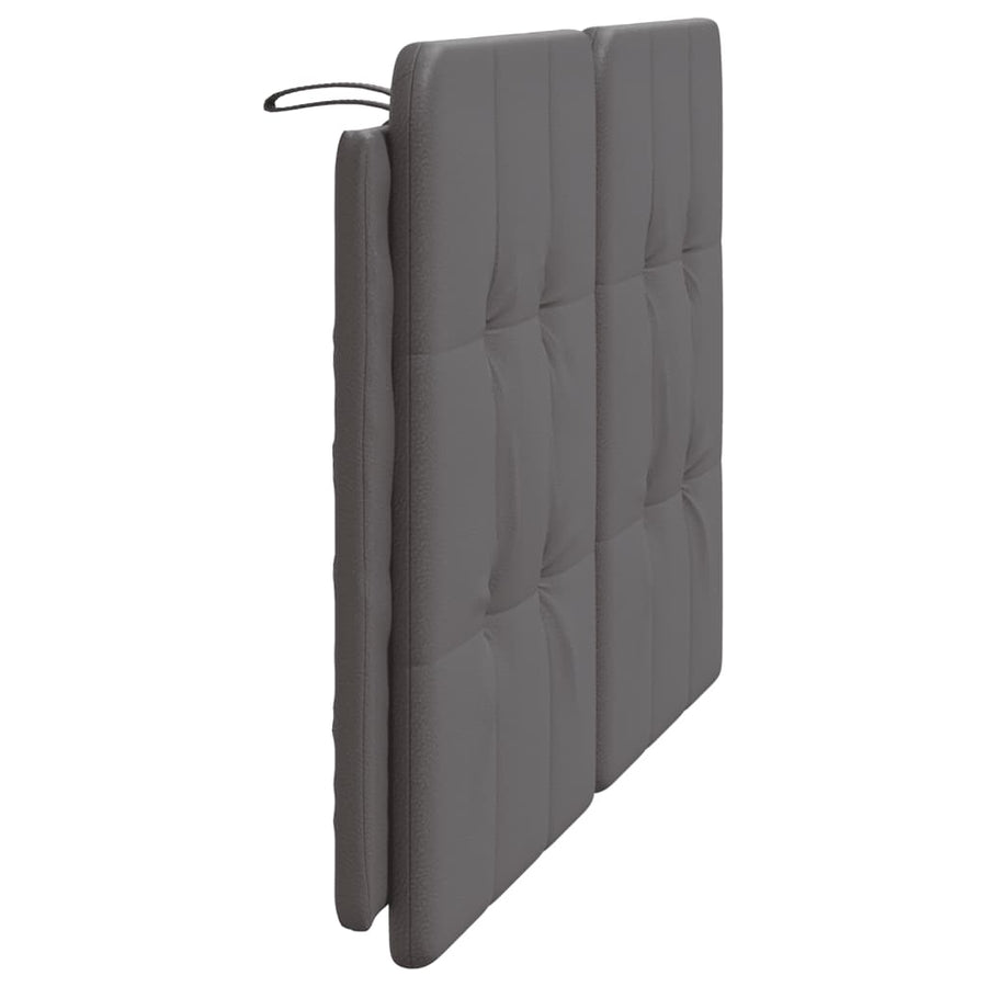 Hoofdbordkussen 120 cm kunstleer grijs