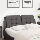 Hoofdbordkussen 120 cm kunstleer grijs