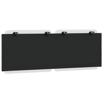Hoofdbordkussen 120 cm kunstleer wit en zwart